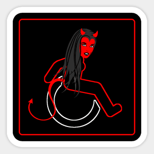 WHEELCHARIOT 15 (Devil Woman) Sticker